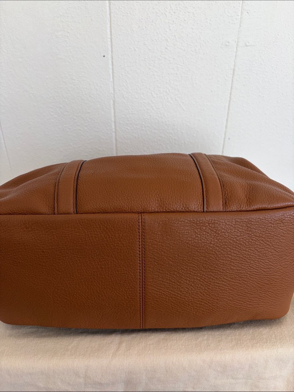 Coach Brown Pebbled Leather Shoulder Bag with Matching Brown Wallet - Picture 5 of 10